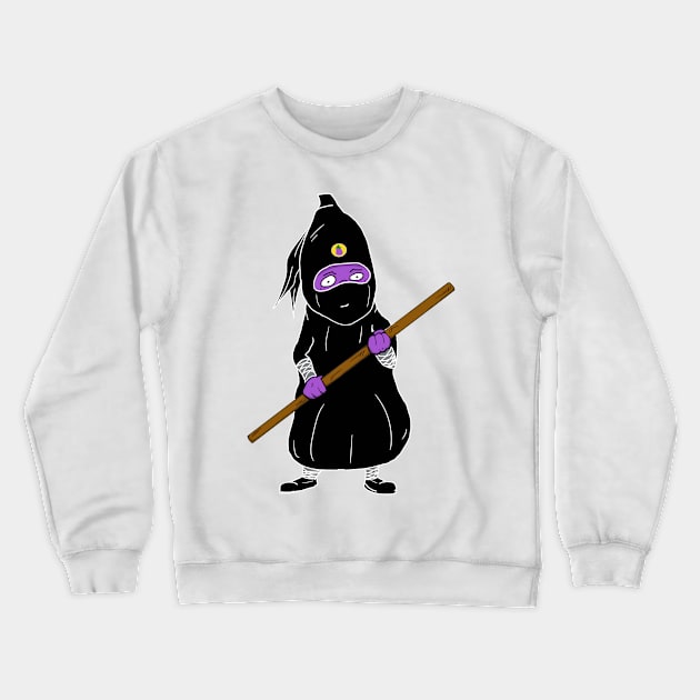 Nightshade Eggplant Vegetable Ninja Clan Crewneck Sweatshirt by JonnyVsTees